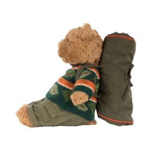 Jellycat plyšový medveď Bartholomew v outdoorovom oblečku