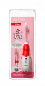 Bob a Bobek Baby sonická kefka so srdiečkami, 0-5 rokov