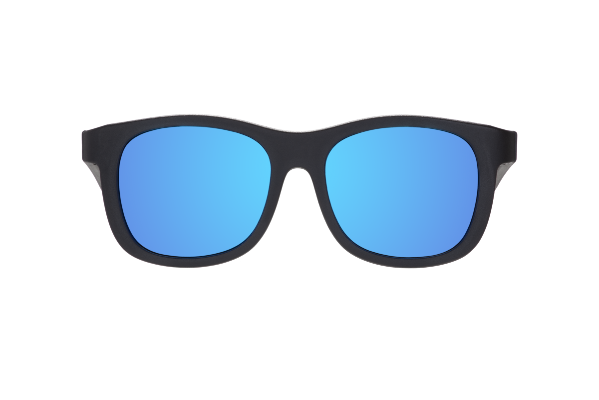 BABIATORS Polarized Navigator Jet Black, polarizačné zrkadlové slnečné okuliare, čierne, 0-2 rokov
