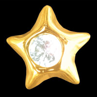 IZI hviezda so zirkónom žlté zlato