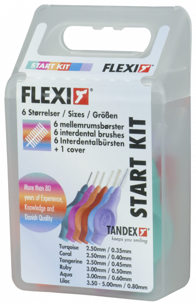 Tandex Flexi štartovacia sada medzizubných kefiek, 6 ks