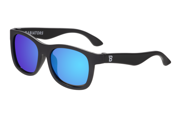 BABIATORS Polarized Navigator Jet Black, polarizačné zrkadlové slnečné okuliare, čierne, 0-2 rokov