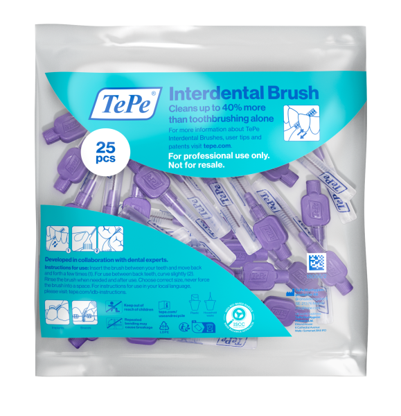 TePe Original medzizubné kefky z bioplastov 1,1 mm, fialové, 25 ks