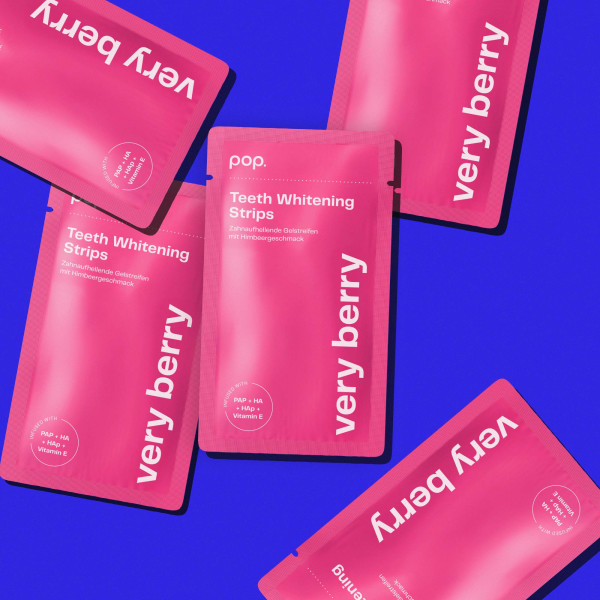 Pop Very Berry Teeth Whitening Strips, bieliaci pásiky na zuby (7x2 ks)