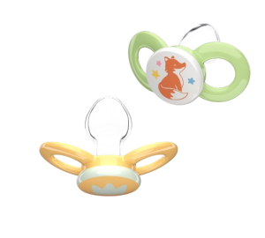 Dentistar ortodontické cumlíky od 14 mesiacov veku, žlto-zelené