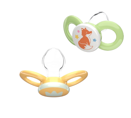 Dentistar ortodontické cumlíky od 14 mesiacov veku, žlto-zelené