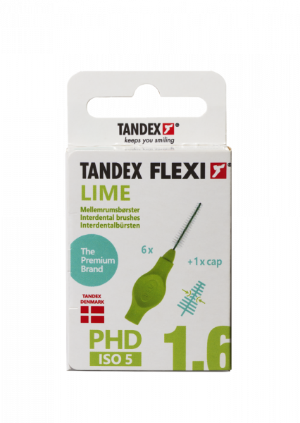 Tandex Flexi medzizubné kefky 1,6 mm zelené, 6 ks