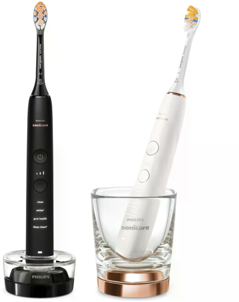 Philips Sonicare 9000 DiamondClean HX9914/69 1+1, 2 sonické elektrické kefky, Black/RoseGold