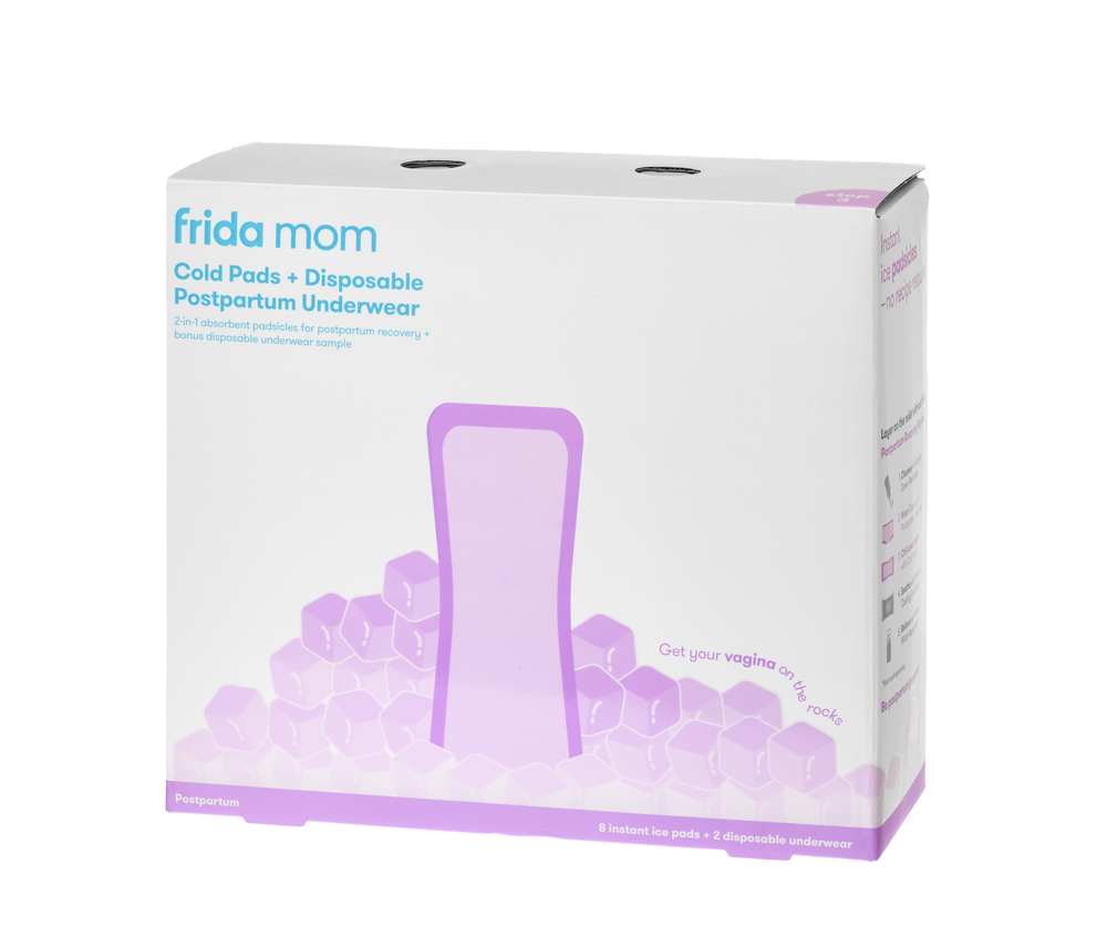 Frida Mom Ice Maxi chladiace absorbčné vložky 8 ks + jednorazové popôrodné nohavičky 2 ks