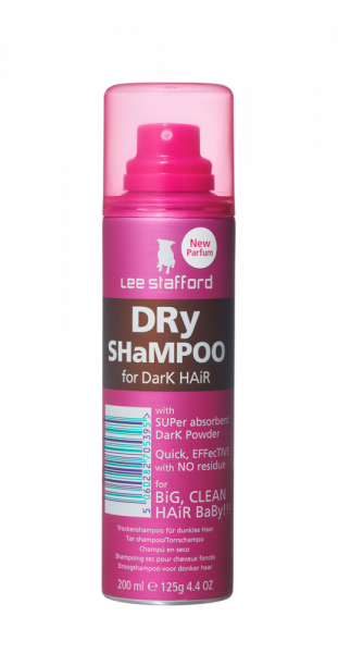 Lee Stafford Dry Shampoo Dark Brown Suchý šampón na tmavohnedé vlasy, 200 ml