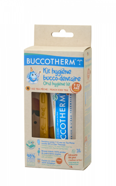 BUCCOTHERM BIO organická Eco-friendly sada pre deti 7 - 12 rokov, ľadový čaj