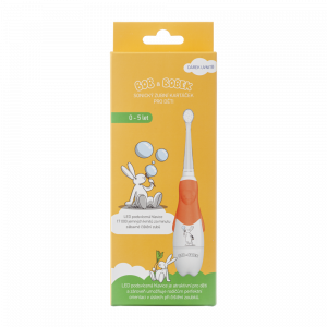 Bob a Bobek Baby sonická kefka oranžový s bublifukom, 0-5 rokov, v krabičce