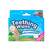 Brush-baby Teething Wipes, obrúsky na prerezávajúce sa zúbky, 0-16 mesiacov