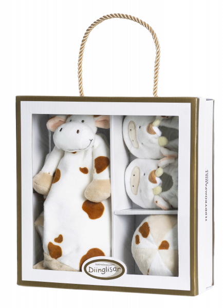 Teddykompaniet Diinglisar darčekový set, kravička
