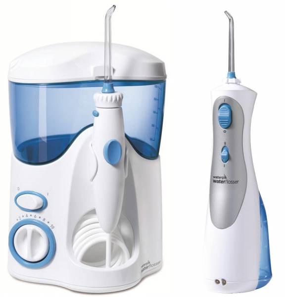 Waterpik Ultra WP100E + WP450E2 - klasická + cestovní ústní sprcha