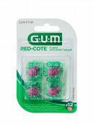 GUM Red Cote tablety pre indikáciu zubného plaku, 12 ks