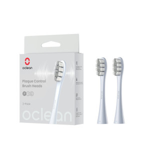 Oclean náhradné hlavice Plaque Control Medium, P1C9 - 2 ks, strieborné