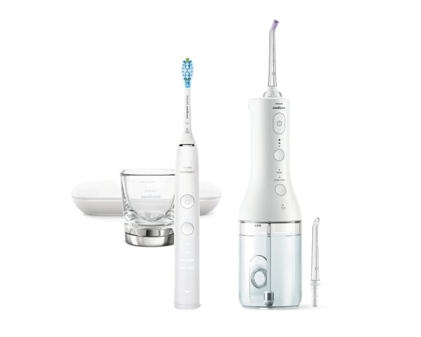 Philips Sonicare 9000 DiamondClean a Prenosná ústna sprcha HX3886/41 Sonická elektrická zubná kefka a prístroj na medzizubnú hygienu