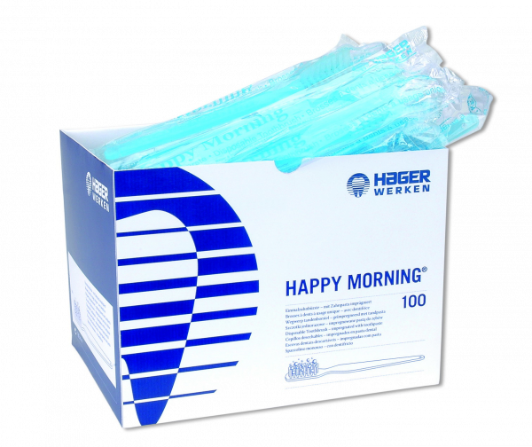 Miradent Happy Morning kefky na jedno použitie, 100 ks