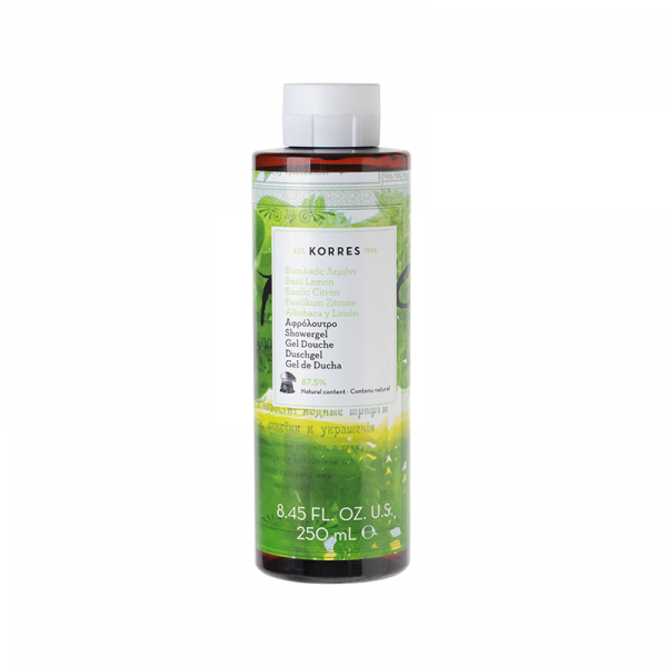KORRES sprchový gél s bazalkou a citrónom, 250 ml