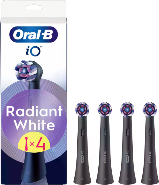 Oral-B iO Radiant White Black náhradné hlavice, 4 ks