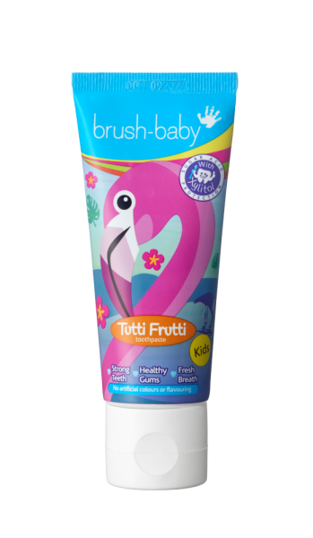 Brush-baby Tutti Frutti Flamingo, detská zubná pasta, 3-6 rokov, 50 ml