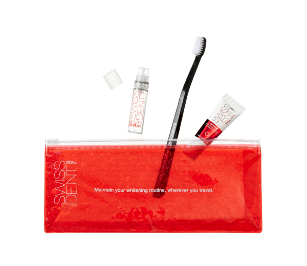 Cestovná súprava Swissdent „Udržujte svoju bieliacu rutinu“