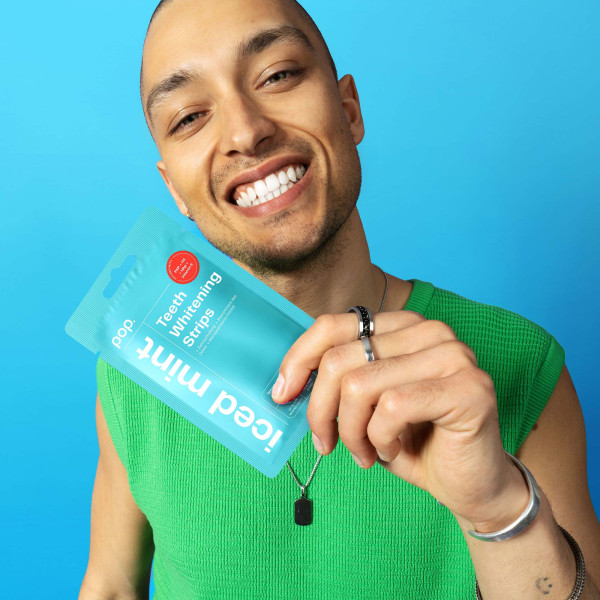 Pop Iced Mint Teeth Whitening Strips, bieliaci pásiky na zuby (7x2 ks)