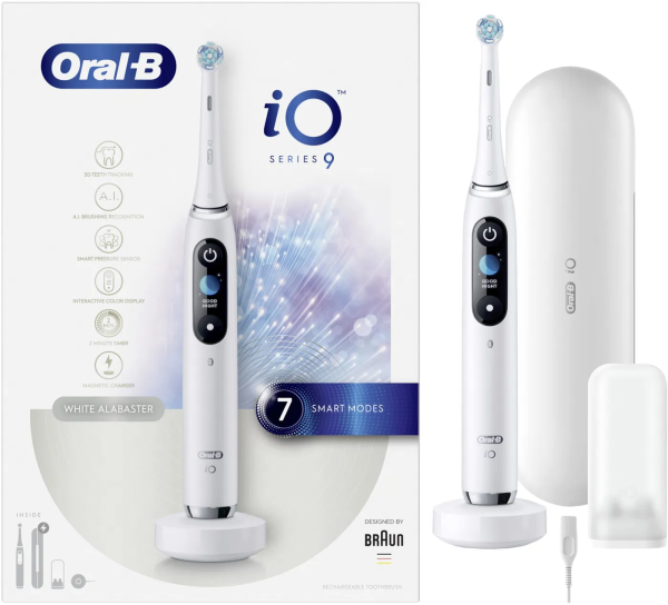 Oral-B iO9 Series White Alabaster elektrická zubná kefka