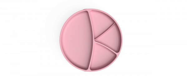 Everyday Baby silikónový tanier s prísavkou, růžový