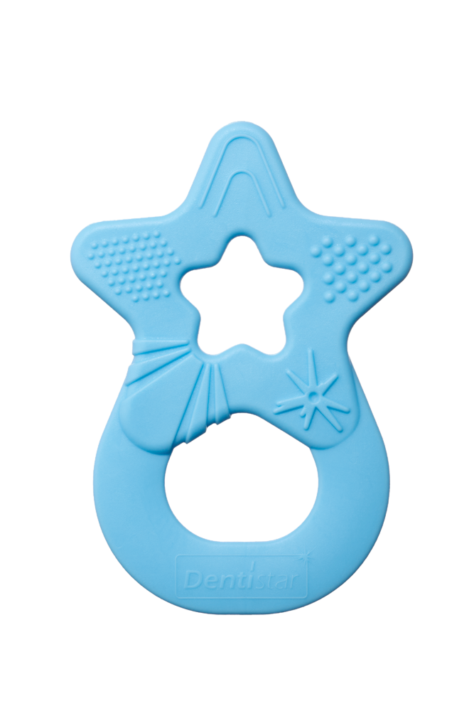 Dentistar Teether "Star", hryzadlo „Hviezda“ od 3 mesiacov, modré