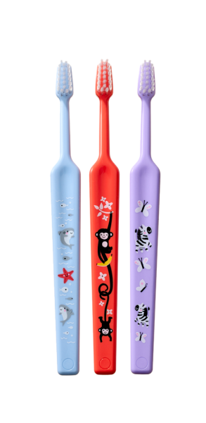 TePe Mini x-soft, zubné kefky pre  0-6 rokov 2+1 zadarmo