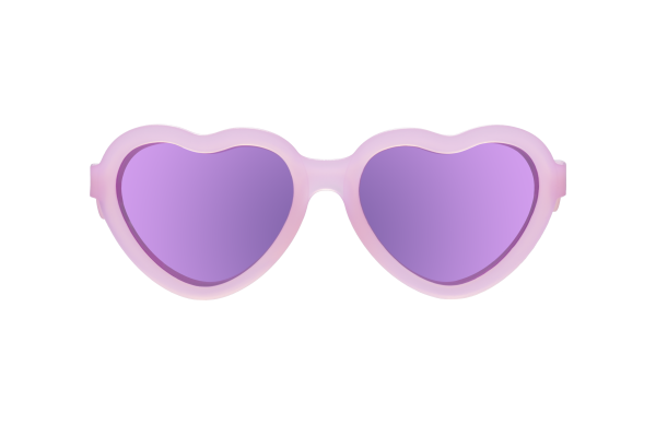 BABIATORS Polarized Hearts, Frosted Pink, polarizačné zrkadlové slnečné okuliare, ružové, 6+