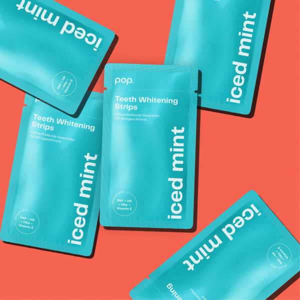 Pop Iced Mint Teeth Whitening Strips, bieliaci pásiky na zuby (7x2 ks)