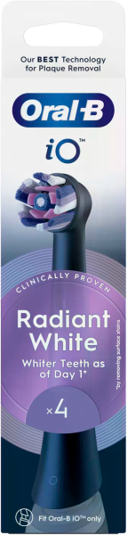 Oral-B iO Radiant White Black náhradné hlavice, 4 ks