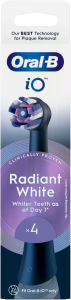 Oral-B iO Radiant White Black náhradné hlavice, 4 ks
