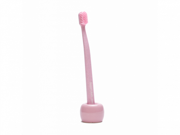 Roots keramický stojan na zubnú kefku, ružový