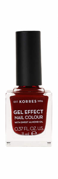 KORRES Gel-Effect Nail Colour WINE RED 59 - gélový lak na nechty, WINE RED 59, 11 ml