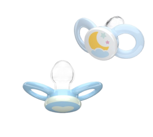 Dentistar ortodontické cumlíky 0-6 mesiacov, modré