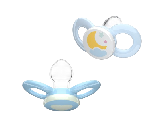 Dentistar ortodontické cumlíky 0-6 mesiacov, modré