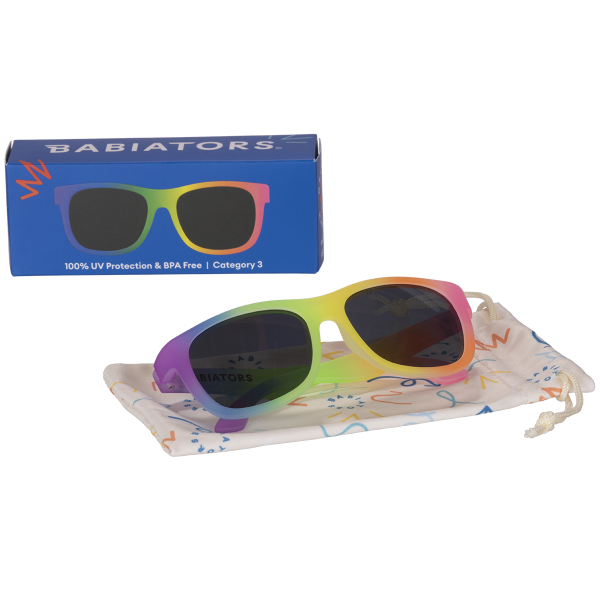 BABIATORS Navigator Rad Rainbow, slnečné okuliare farby dúhy, 3-5 rokov
