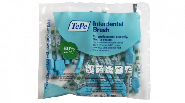 TePe Original mezizubní kartáčky z bioplastu 0,6 mm, modré, 25 ks
