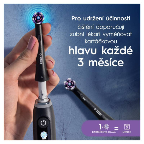 Oral-B iO Radiant White Black náhradné hlavice, 4 ks