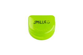 SMILLE mini svetlozelená schránka pre nosiče alebo pre rovnátka s flitrami