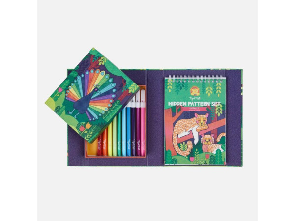 Better Brand Kreatívna sada omaľovánok Hidden Pattern - zvieratá