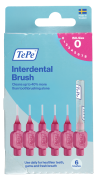TePe Original bioplastové medzizubné kefky 0,4 mm, ružové, 6 ks, krabička