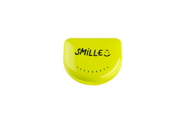 SMILLE mini žlto-zelená schránka pre nosiče alebo pre rovnátka