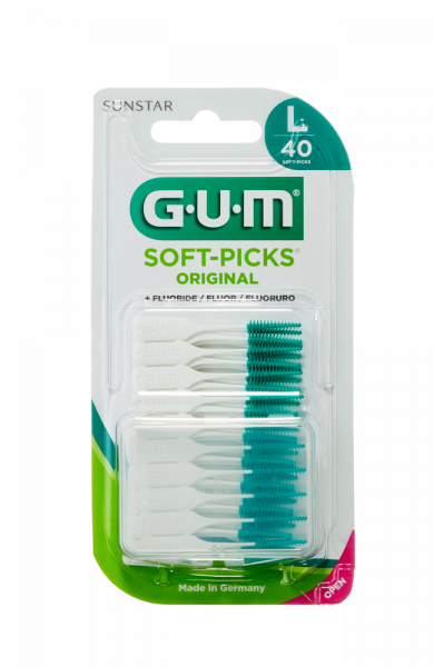 GUM Soft-Picks masážna medzizubná kefka s fluoridmi- velikost Large, ISO 2 ( 40 ks)