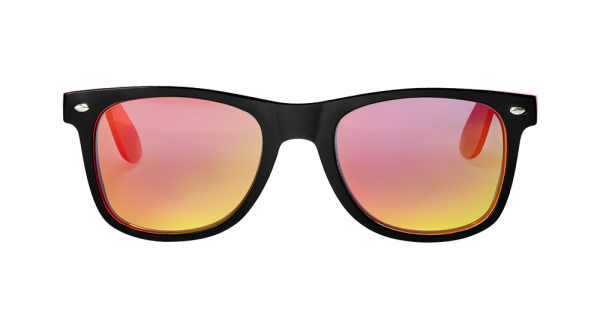 Okuliare Profimed čierno/ružové s zrkadlovými sklami UV 400 polarizačné