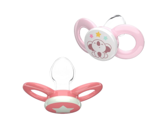 Dentistar ortodontické cumlíky 6-14 mesiacov, ružové